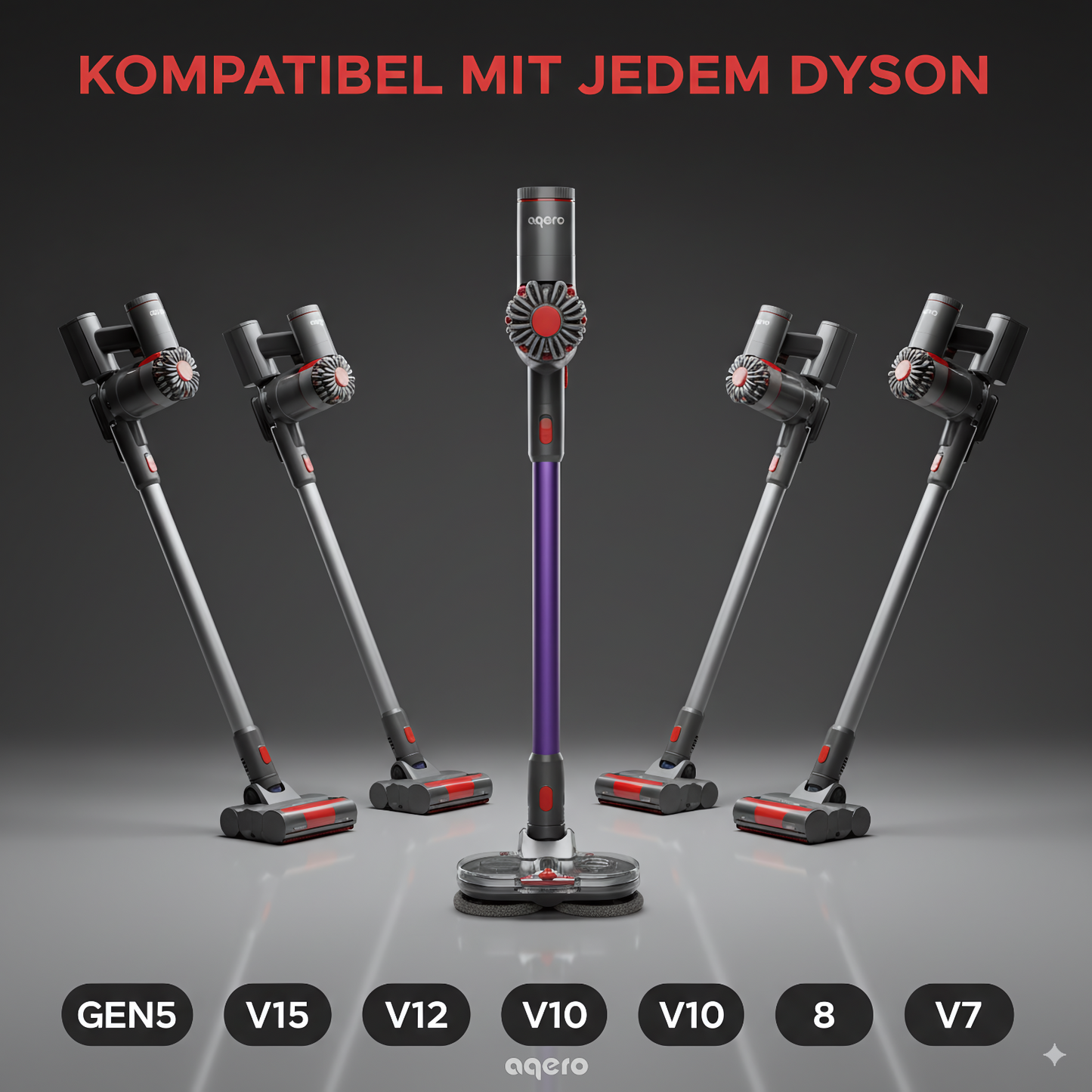 Automatischer Wischaufsatz für Dyson (+6 Wischpads)