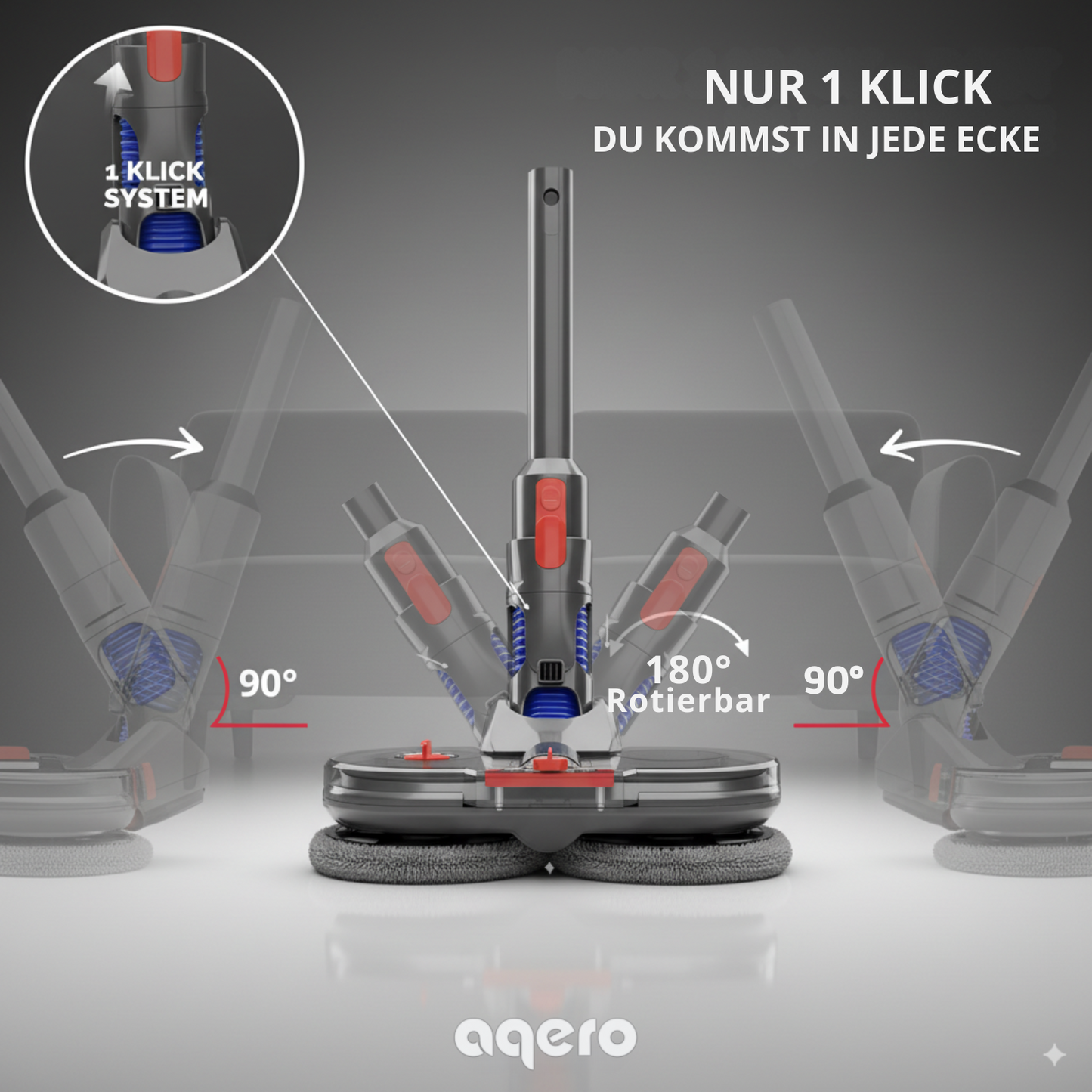 Automatischer Wischaufsatz für Dyson (+6 Wischpads)
