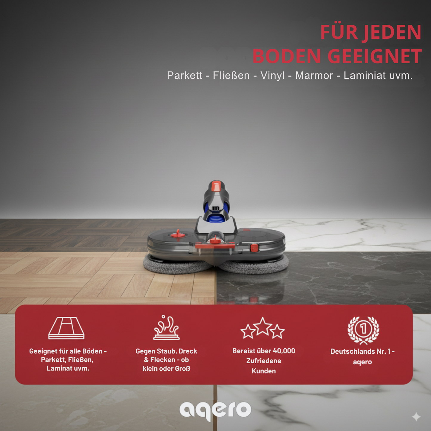 Automatischer Wischaufsatz für Dyson (+6 Wischpads)